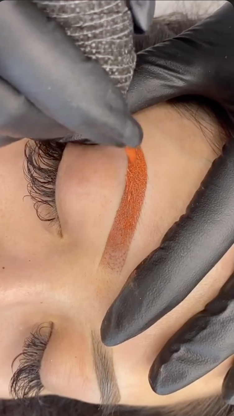 Eyebrow Colour Correction Before and After